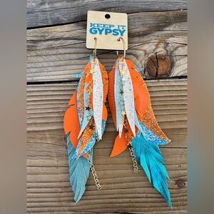 Keep It Gypsy Feather Earrings